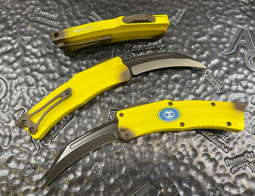 Heretic Knives STABNANA Roc - Banana Cerakote Handle, S/E Curved DLC