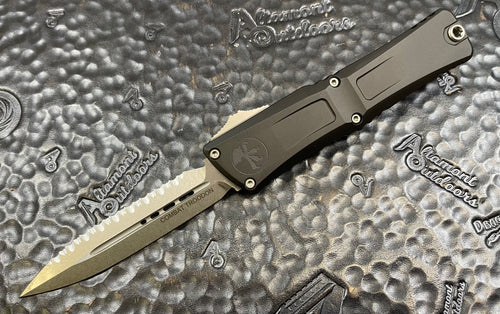 Microtech Combat Troodon GEN III D/E Stonewashed FULL Serrated 1142-12