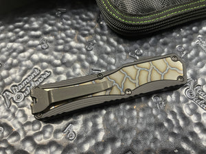 Pre-Owned Heretic Knives Custom Colossus Hand Ground DLC D/E , Flamed Ti Inlay, DLC accents