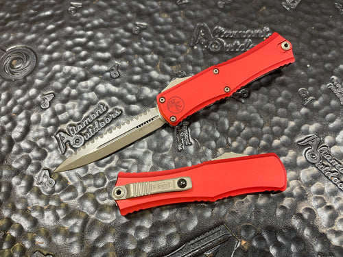 Microtech Hera II Mini D/E Apoc Full Serrated / Red Handle 1702M-12APRD