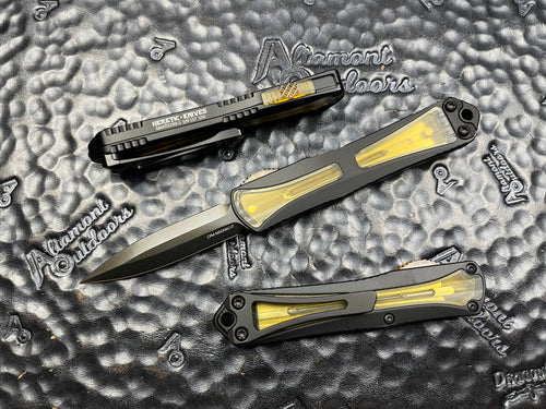 Heretic Knives Manticore S Ultem Inlay, DLC Double Edge H024-6A-Ultem