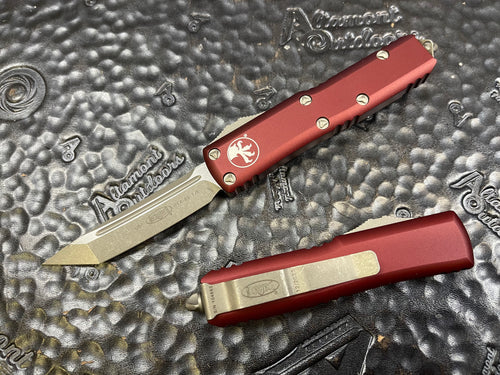 Microtech UTX-85 Tanto Apoc, Merlot Red Standard 233-10APMR