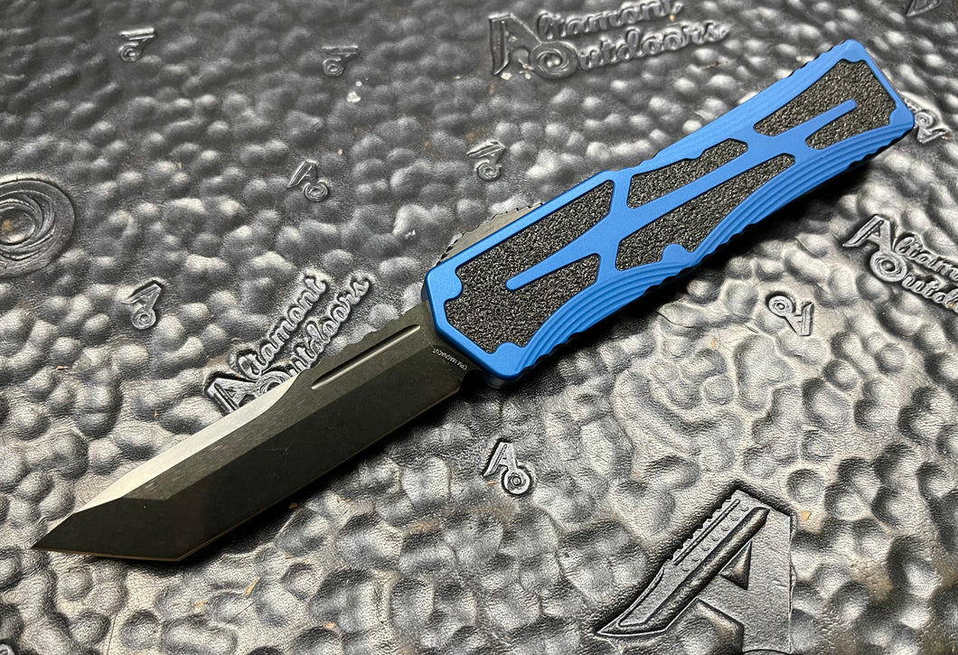Heretic Knives Colossus DLC T/E,  BLUE handle, Black Clip & Hardware H040-6A-BLU