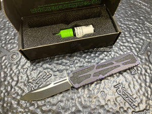 Pre-Owned Heretic Knives Colossus Battleworn S/E, Breakthrough Purple handle, BW Black Clip & Hardware POH039-14A-BRKPU