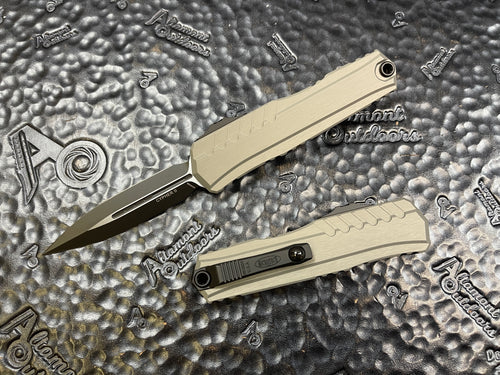 Microtech Cypher II Natual Clear D/E Black 1242-1NC