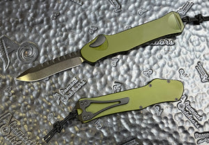 Heretic Knives Hydra DLC Recurve Blade , Green Handle  H008-6A-GRN