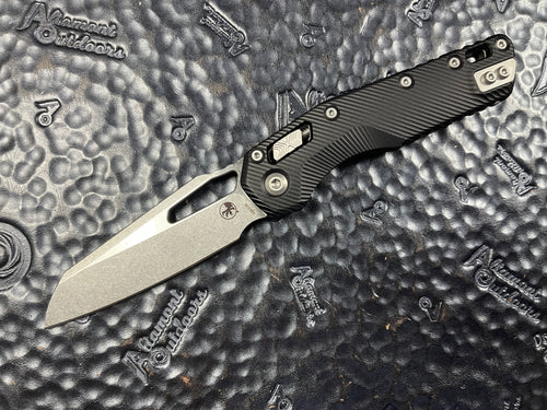 Microtech MSI Ram-Lok - Fluted Aluminum Handle - Stonewashed Blade 210-10FL