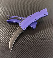 Heretic Knives Roc - Purple Handle, S/E Curved DLC Blade H060-6A-PU
