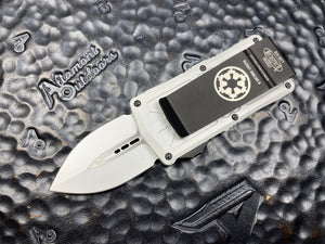 Pre-Owned Microtech STORMTROOPER Exocet 157-1ST D/E California Legal OTF Automatic Knife Money Clip