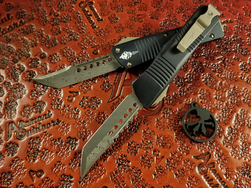 Microtech Troodon Hellhound OTF Damascus 619-16