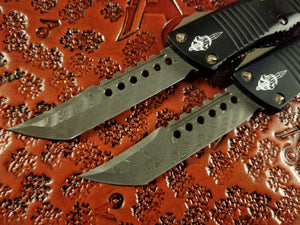 Microtech Troodon Hellhound OTF Damascus 619-16