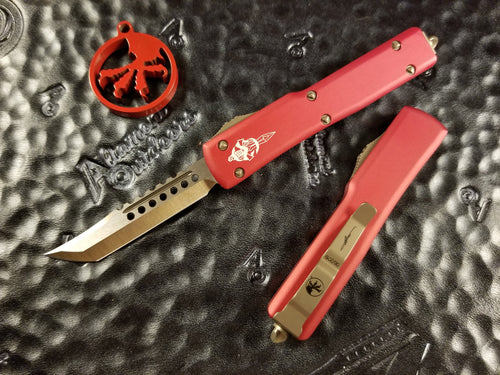 Microtech UTX-70 Red Hellhound Bronze 419-13RD OTF