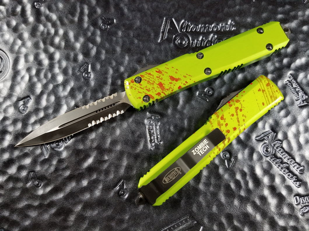 Microtech Ultratech ZOMBIE D/E Partial Serrated 122-2Z