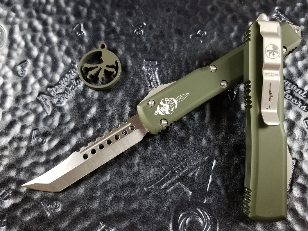 Microtech Ultratech Hellhound Stonewashed Standard OD Green 119-10OD