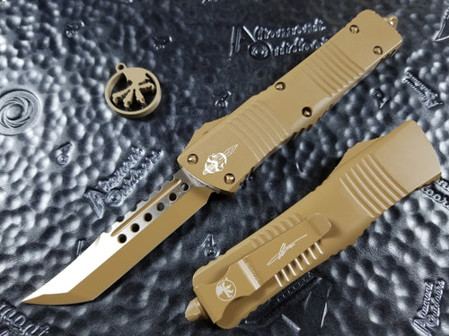 Microtech Combat Troodon HELLHOUND Cerakote Flat Dark Earth 219-1CDE