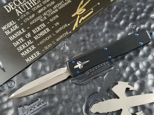 Marfione Custom UTX-70 Spike Grind Mirror Polish Blue Ti Hardware
