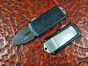 Microtech Exocet Dagger Black 157-1 California Legal OTF Automatic Knife Money Clip