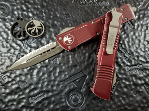 Microtech Combat Troodon D/E Full Serrated Distressed Merlot Apocalyptic 142-12DMR