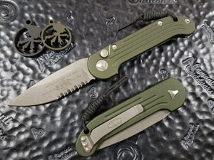 Microtech LUDT OD Green Apocalyptic Part Serrated 135-11APOD