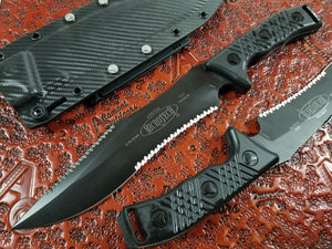 Microtech Arbiter Full Serrated Fixed Blade Knife 104-3