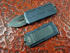 Microtech Exocet Dagger Black Tactical 157-1T California Legal OTF Automatic Knife Money Clip