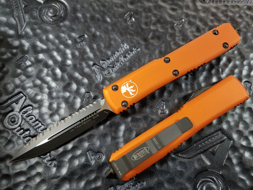 Microtech Ultratech D/E Full Serrated 122-3OR Orange OTF