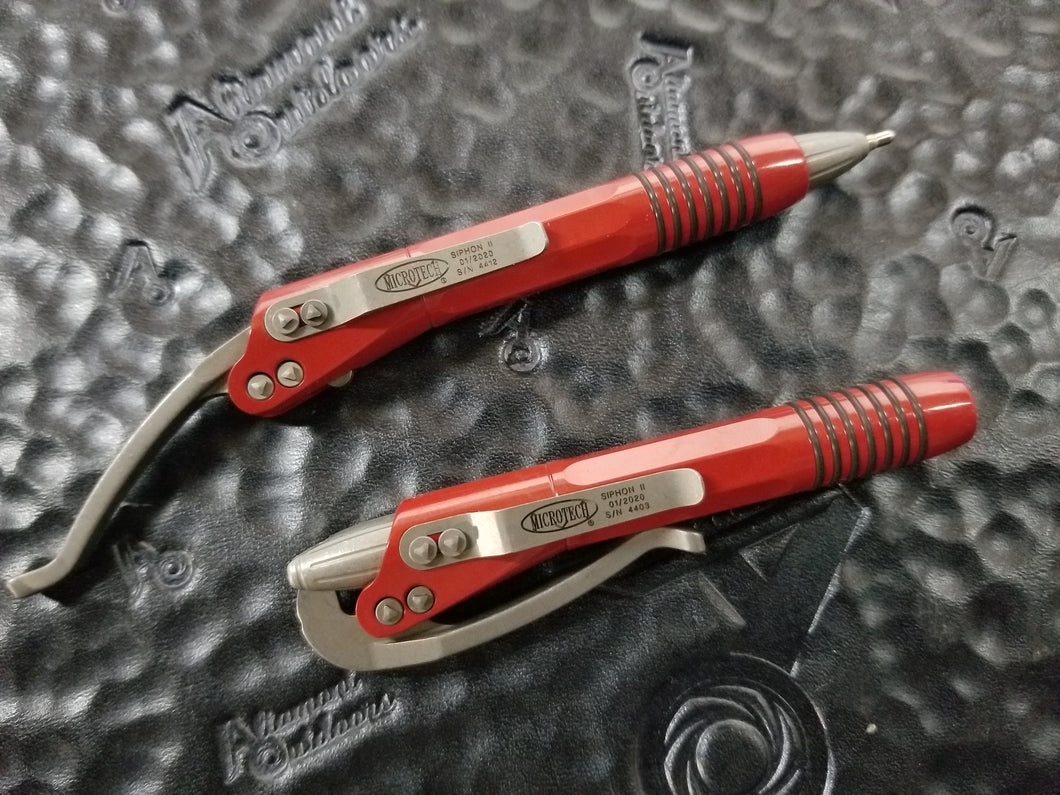 Microtech Siphon II Pen Red Apocalyptic Hardware