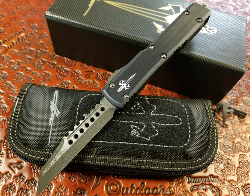 Marfione Custom Ultratech Warhound Sharktooth Damascus Copper Ring hardware