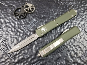 Microtech Ultratech D/E Stonewashed OD Green 122-10OD