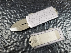 Microtech Exocet Dagger Apocalyptic Gray 157-10APGY California Legal OTF Automatic Knife Money Clip