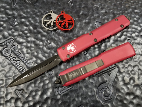 Microtech Ultratech D/E Red DLC Tactical Standard 122-1DLCTRD