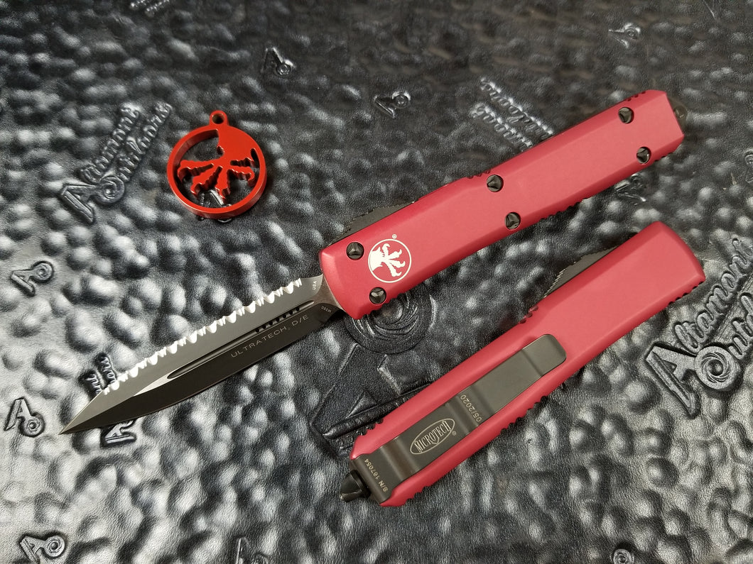 Microtech Ultratech D/E Full Serrated 122-3RD Red OTF