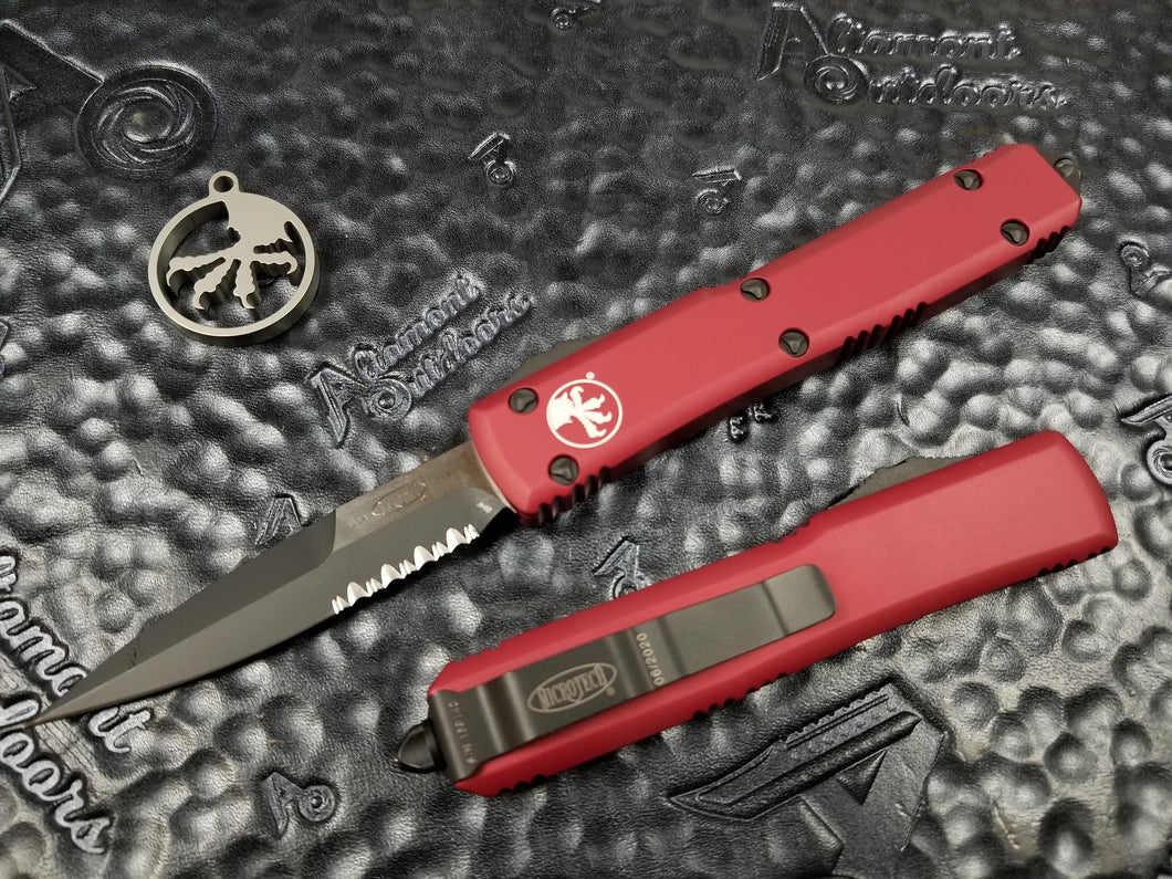Microtech Ultratech Bayonet Red Part Serrated P/S 120-2RD