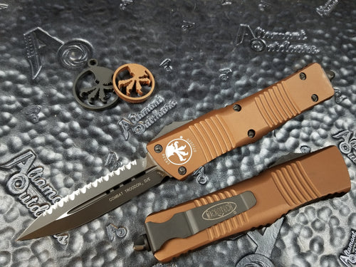 Microtech Combat Troodon D/E Full Serrated Tan 142-3TA