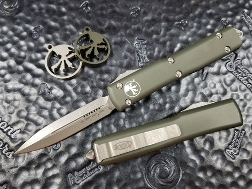 Microtech Ultratech D/E Apocalyptic OD Green 122-10APOD