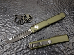 Microtech Ultratech T/E OD Green Tanto 123-2OD Part Serrated