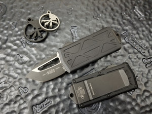 Microtech Exocet Tanto Black Tactical 158-1T California Legal OTF Automatic Knife Money Clip