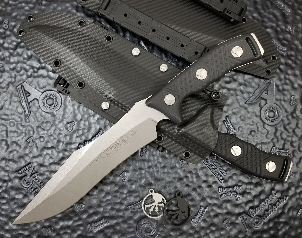 Microtech Arbiter Stonewashed Fixed Blade Knife 104-10 – Altamont Outdoors