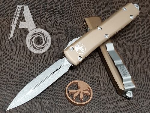 Microtech Ultratech D/E Stonewashed Tan 122-10 TA Automatic OTF