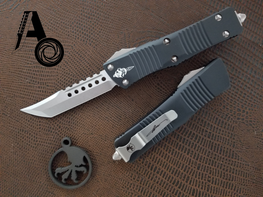 Microtech Troodon Hellhound OTF Black Stonewash 619-10