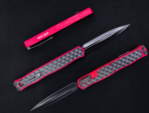Heretic Knives Cleric II - RED -D/E With Black Stainless Inlay H020-4A-RED