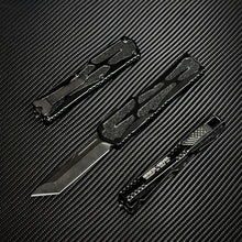 Heretic Knives Colossus Battleworn Black T/E, Battleworn handle, BW Black Clip & Hardware H040-8A-BATTLE  TANTO