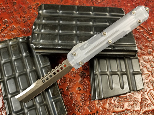 Microtech Ultratech Clear Top Hellhound Razor Bronze 119-13CLRZ Pre-Owned