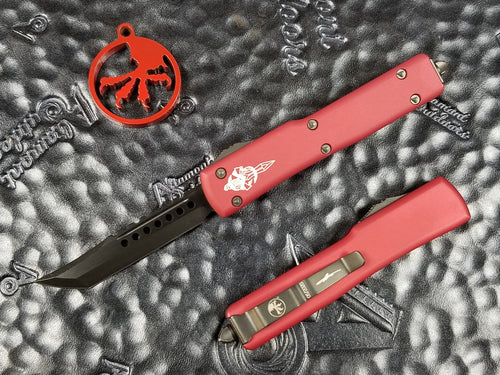 Microtech UTX-70 DLC Red Hellhound 419-1DLCTRDS