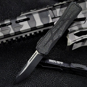 Heretic Knives Colossus Two-Tone Tactical S/E, Black handle, Black Clip & Hardware H039-10A-T