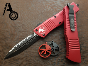 Microtech Combat Troodon Red D/E Full Serrated 142-3RD