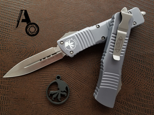 Microtech Combat Troodon Gray Satin Standard D/E 142-4GY