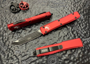 Microtech Ultratech Red T/E Full Serrated Tanto 123-3RD