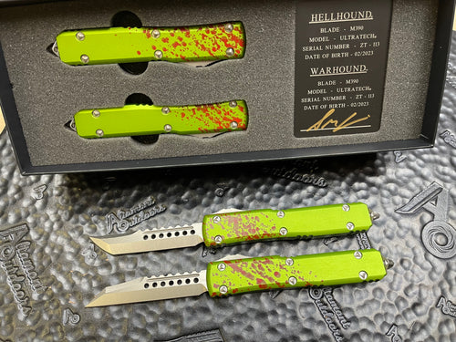 Microtech Ultratech ZOMBIE Hound Set Hellhound and Warhound 119-10SETZTS