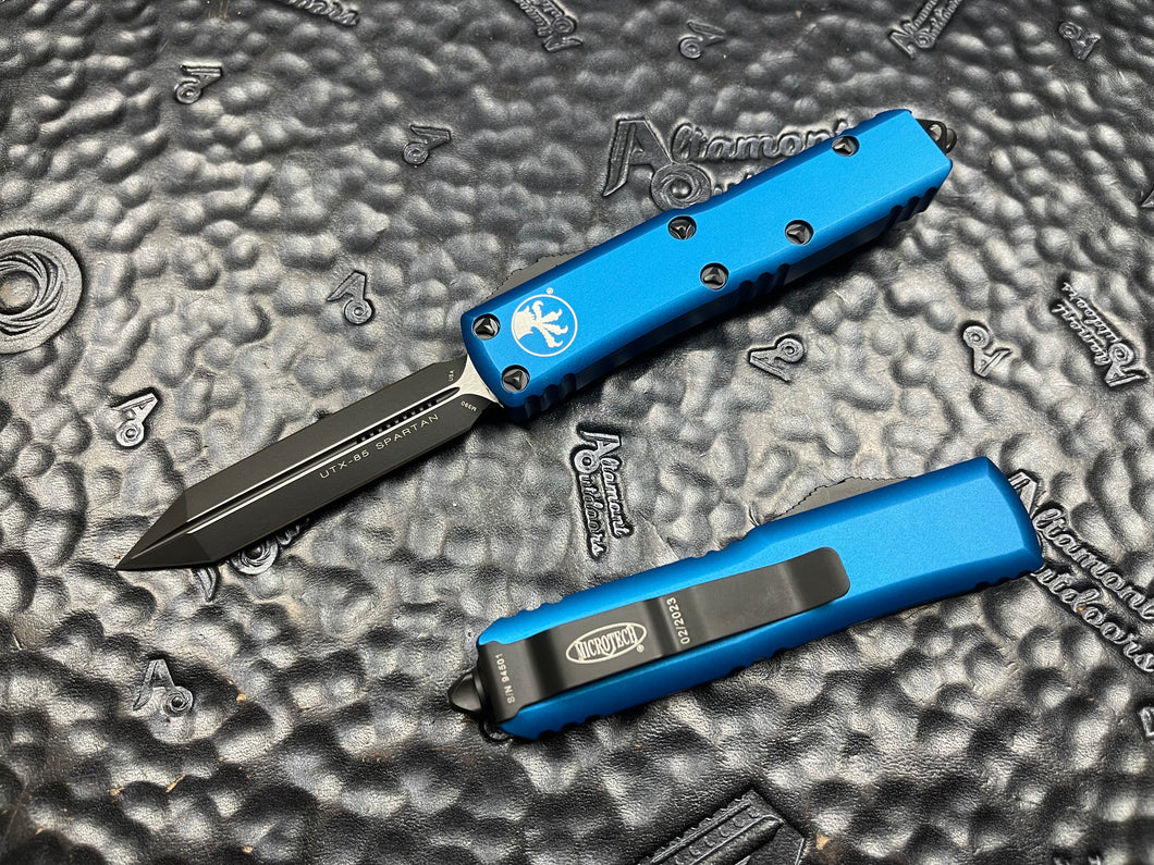 Microtech UTX-85 Spartan D/E Blue Standard 230-1BL